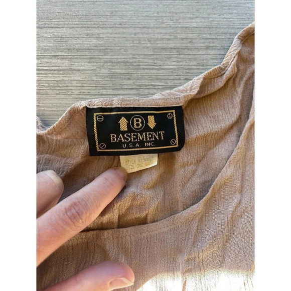 Vintage Basement USA Lagenlook Tunic Dress Dusty Pink Mauve Made In The US - Picture 3 of 6